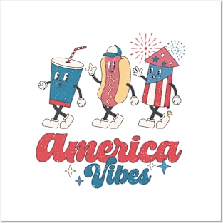 America Vibes 4th July Posters and Art